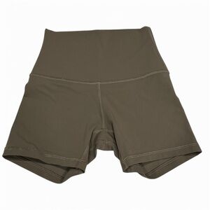 LULULEMON ALIGN BIKE SHORTS 2” Size 0 high rise  Army Green Clay